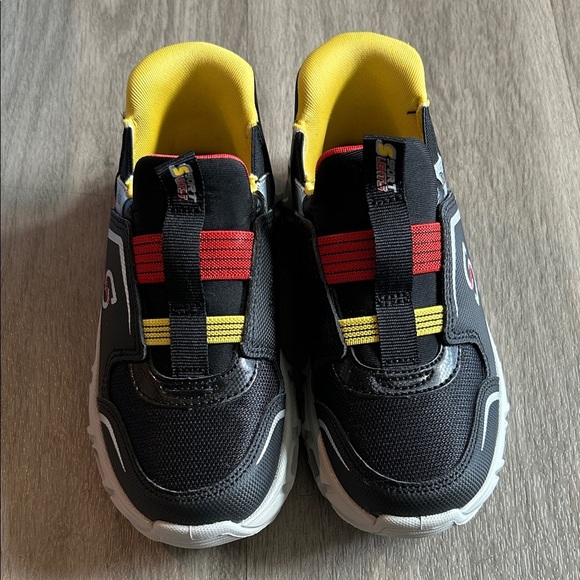 Skechers Other - Skechers Kids Black Sneakers with Red and Yellow Straps,Lights on the side,(NWOT